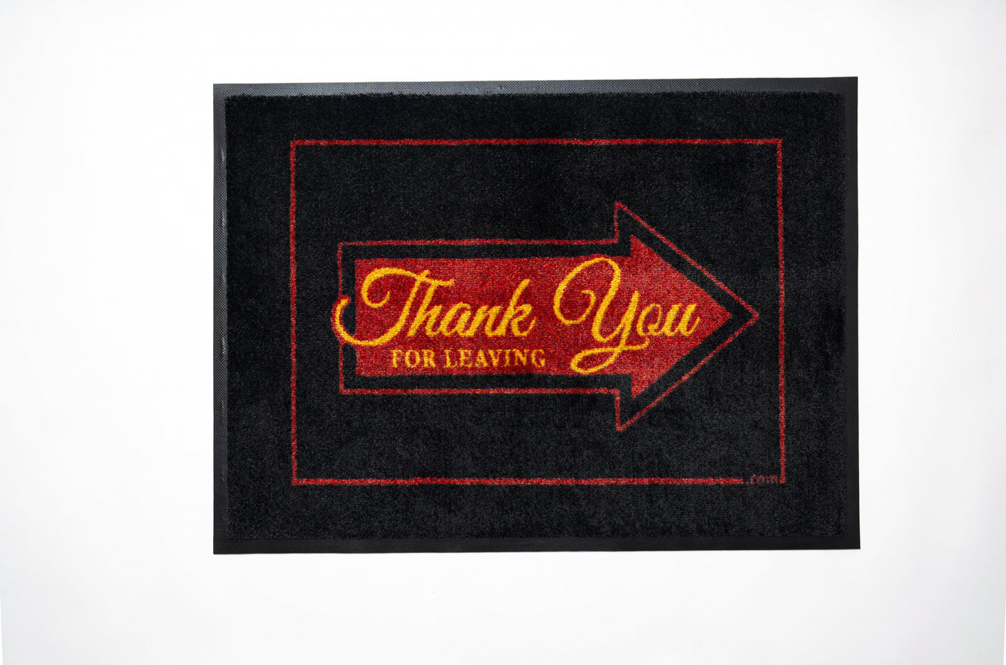 Thank You For Leaving: Black Door Mat